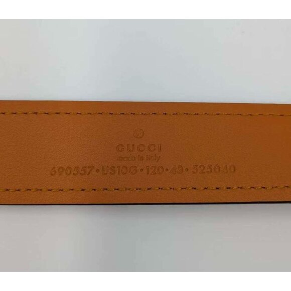 Gucci Women’s Ciny Lux Calfskin W30mm Belt Blondie Cognac 120cm 690557